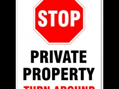 Stop private property turn around