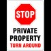 Stop private property turn around